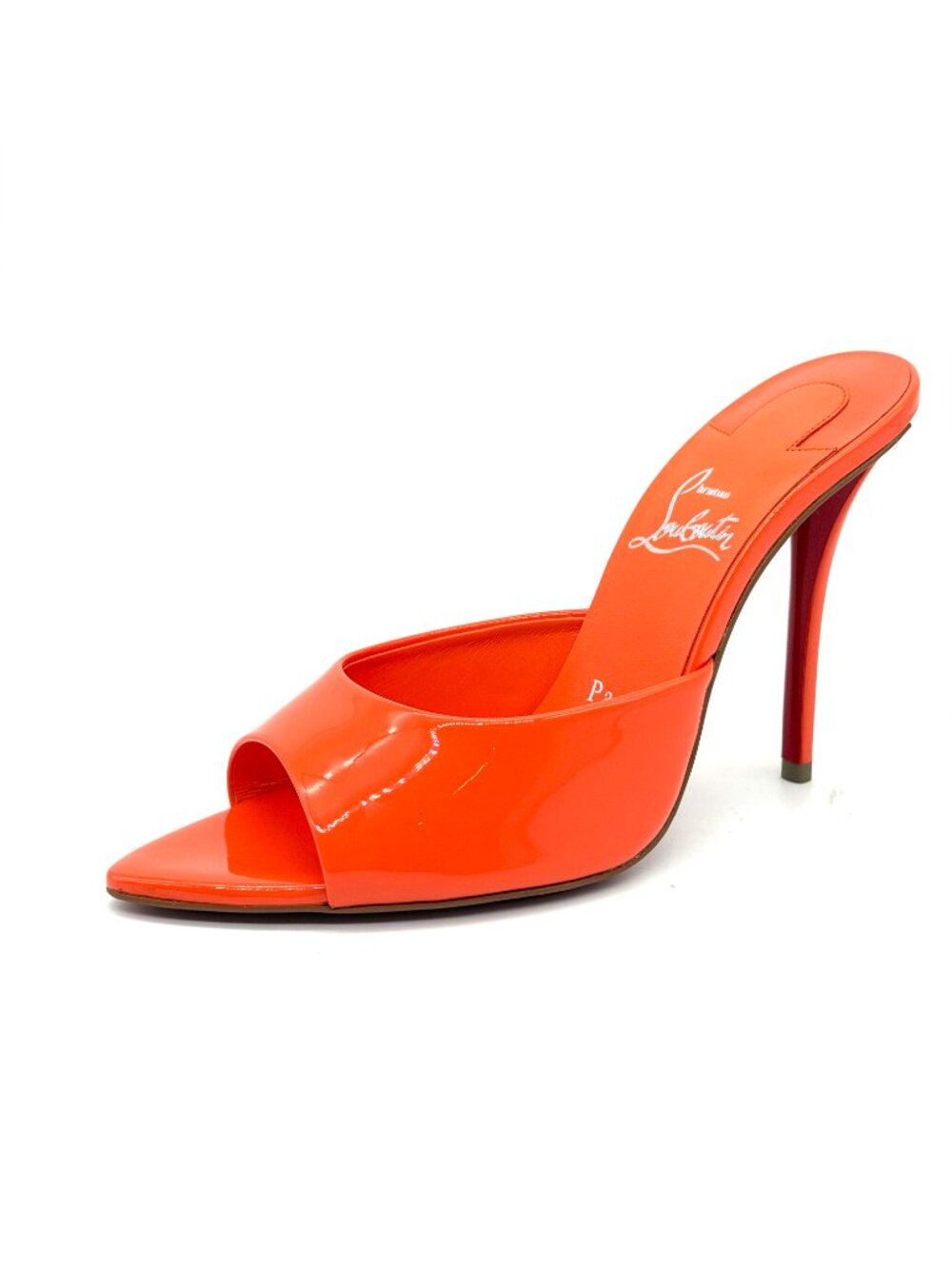 Christian Louboutin MISS Z MULE 100 Patent Leather Sandals Heels Caruzo - Picture 6 of 16